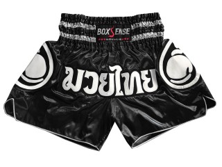 กางเกงมวยไทย บ็อกเซนส์ : BXS-101-สีดำ