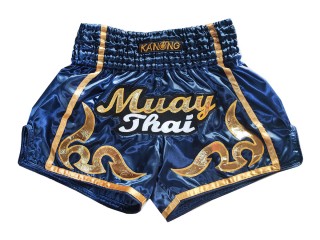 กางเกงมวยไทย กางเกงมวย เอวต่ำ Kanong : KNSRTO-232-สีกรมท่า