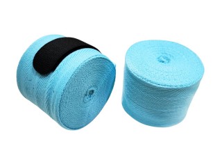 ผ้าพันมือมวยไทย Kanong รุ่นผ้ายืด : สีฟ้า-ฟ้า