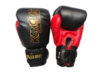 สั่งทำนวมชกมวยเด็ก ปักชื่อข้อมือ : KNGCUST-KIDS-432