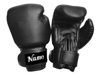 สั่งทำนวมชกมวยเด็ก ปักชื่อข้อมือ : KNGCUST-KIDS-436 สีดำ