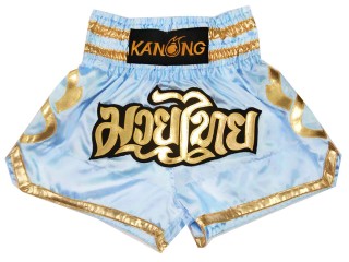 กางเกงมวยไทย กางเกงมวย Kanong : KNS-121-ฟ้า