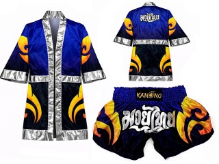 สั่งทำของขวัญไทย เสื้อคลุมและกางเกงมวยไทย : SET-506