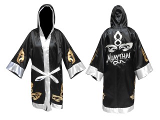 เสื้อคลุมมวยไทย KANONG Boxing Robe ปักชื่อได้ : KNFIR-143-สีดำ