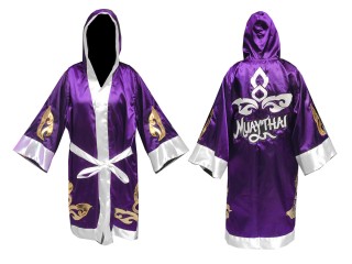 เสื้อคลุมมวยไทย KANONG Boxing Robe ปักชื่อได้ : KNFIR-143-สีม่วง