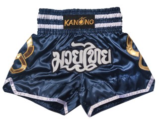 กางเกงนักมวย กางเกงชกมวย Kanong :KNS-143-สีกรม
