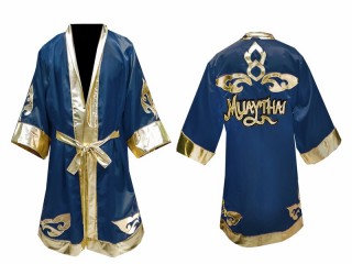 เสื้อคลุมมวยไทยสำหรับเด็ก แบรนด์คะนอง ปักชื่อได้ : สีกรมลายไทย