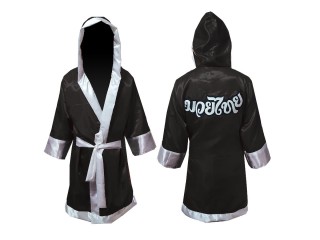 เสื้อคลุมมวยไทย KANONG Boxing Robe ปักชื่อได้ : สีดำ