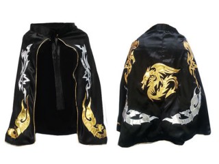 เสื้อคลุมมวยไทยแบตแมน KANONG Batman Robe ปักชื่อได้ : สีดำ มังกรทอง