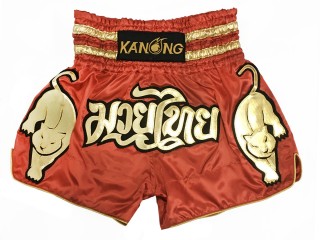 กางเกงซ้อมมวย กางเกงนักมวย Kanong : KNS-135 แดง