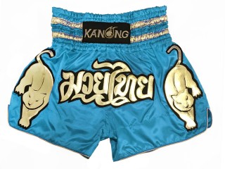 กางเกงซ้อมมวย กางเกงนักมวย Kanong : KNS-135 ฟ้า