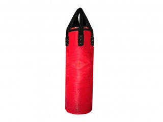 [บรรจุแล้ว][สั่งทำโลโก้ได้] กระสอบทรายมวยไทย Heavy Bag รุ่น Professional หนัง Microfiber : สีแดง 120 ซม