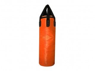 [บรรจุแล้ว][สั่งทำโลโก้ได้] กระสอบทรายมวยไทย Heavy Bag รุ่น Professional หนัง Microfiber : สีส้ม 150 ซม