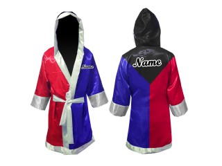 เสื้อคลุมมวยไทย KANONG Boxing Robe ปักชื่อได้ : สีดำ น้ำเงิน แดง