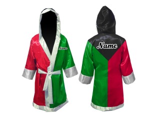 เสื้อคลุมมวยไทย KANONG Boxing Robe ปักชื่อได้ : สีดำ เขียว แดง