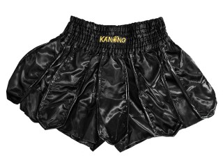 กางเกงมวยไทย กางเกงนักมวย Kanong : KNS-139 ดำ