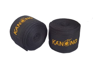 ผ้าพันมือ สำหรับชกมวย Kanong รุ่นมาตรฐาน : ดำ