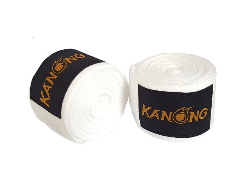 ผ้าพันมือ สำหรับชกมวย Kanong รุ่นมาตรฐาน : ขาว
